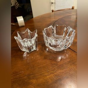 ORREFORS Sweden Corona Bowl Crystal/Tulip Bowl